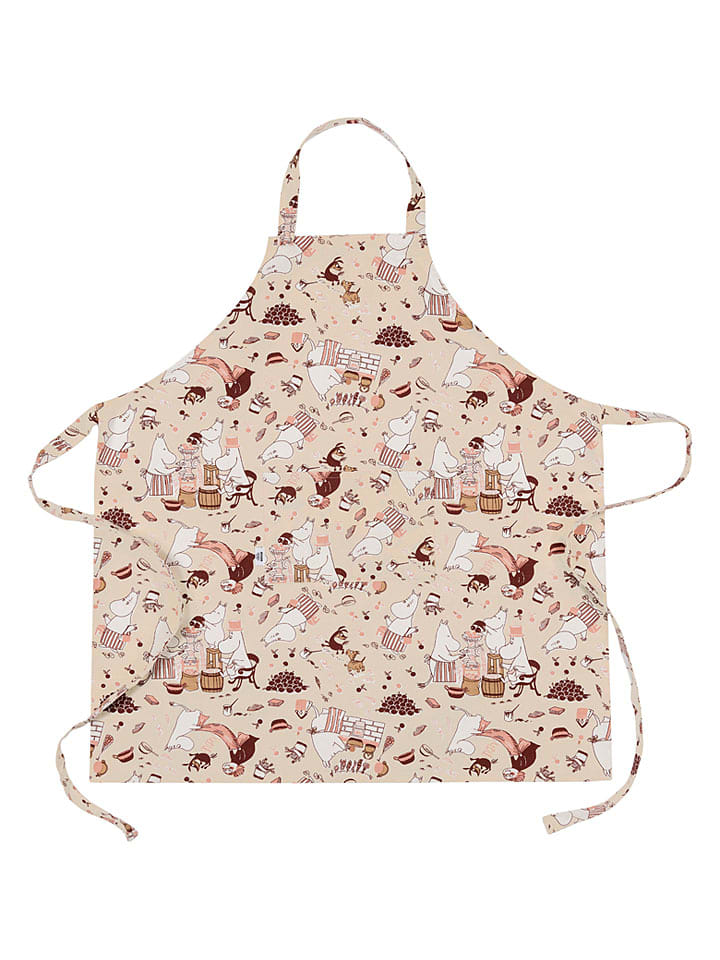 Moomin Kochschürze ''Housekeeping'' in Beige/ Hellbraun - (L)94 x (B)87 cm - onesize