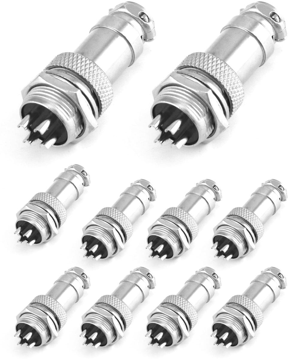 Solidchoice - 10 stuks GX16 4 pins aviation plug adapter