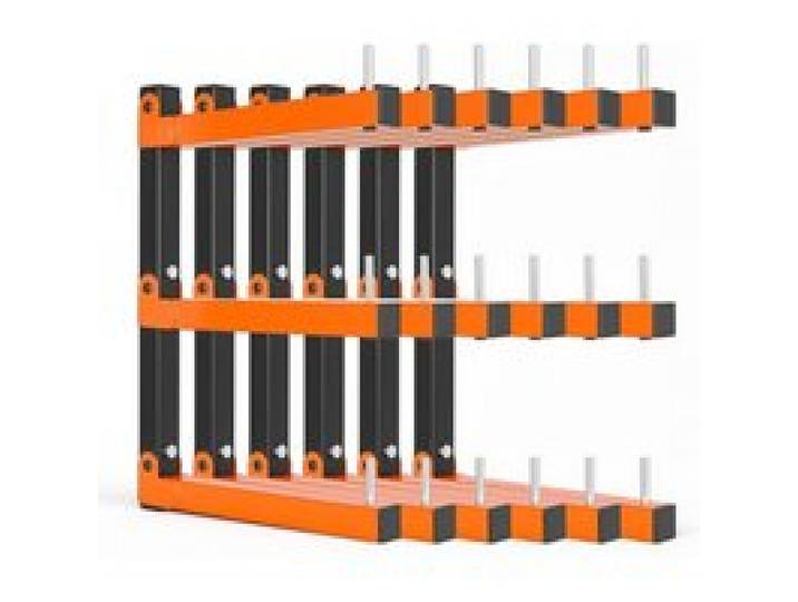 VEVOR 6x Kragarmregal mit 3 Ebenen Faltbares Holzlagerregal 50kg Pro Etage, Metallregal zur Wandhalterung für Werkstatt Lager Garage Keller, aus Kohlenstoffstahl, mit Klapparmen & Verriegelungsstiften