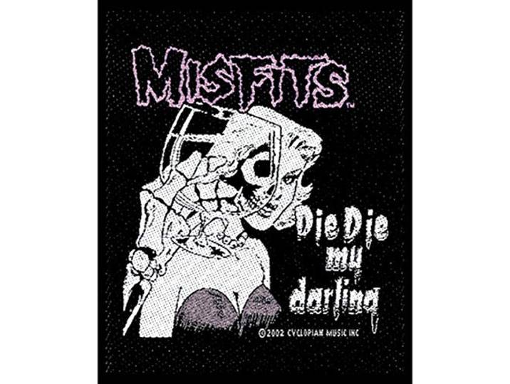 Misfits Patch Die Die My Darling Band Logo nieuw Officieel Woven 10cm x 10cm