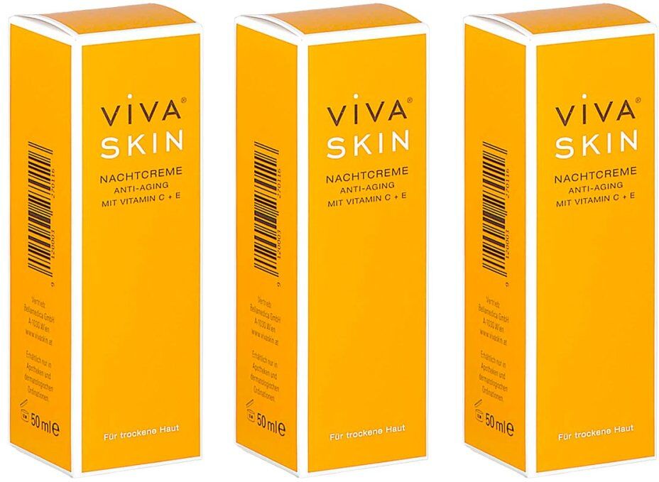 VIVA SKIN Anti Aging Nachtcreme trockene Haut 3x50ml