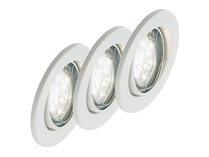 Briloner Leuchten 7225-036 Encastrable LED Métal 3 W Blanc Lot de 3