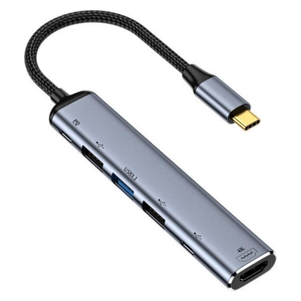 PowerGuard 6-in-1 USB-C Hub Multiport Adapter (USB-C, 6 Ports) (00032433)