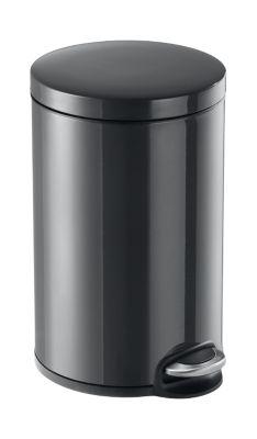 Treteimer Metall rund, Soft Close, 12 Liter, anthrazit