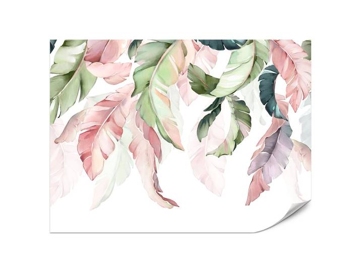 FOTOTAPETE für Esszimmer Bunte Bananenblätter Pflanzen Natur 200x140