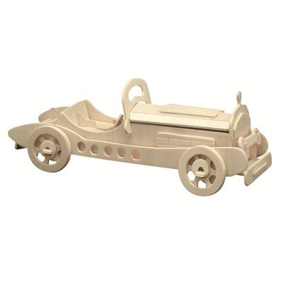 PEBARO 865/2 - Holzbausatz Oldtimer II, 39 Teile, Holzkonstruktion zum Zusammenstecken