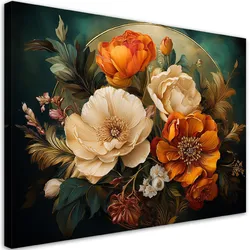 WANDBILD blumen laub von natur botanica