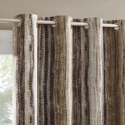 Sun Zero Avila Abstract Stripe Total Blackout Grommet 1-Piece Curtain Panel, Single Panel