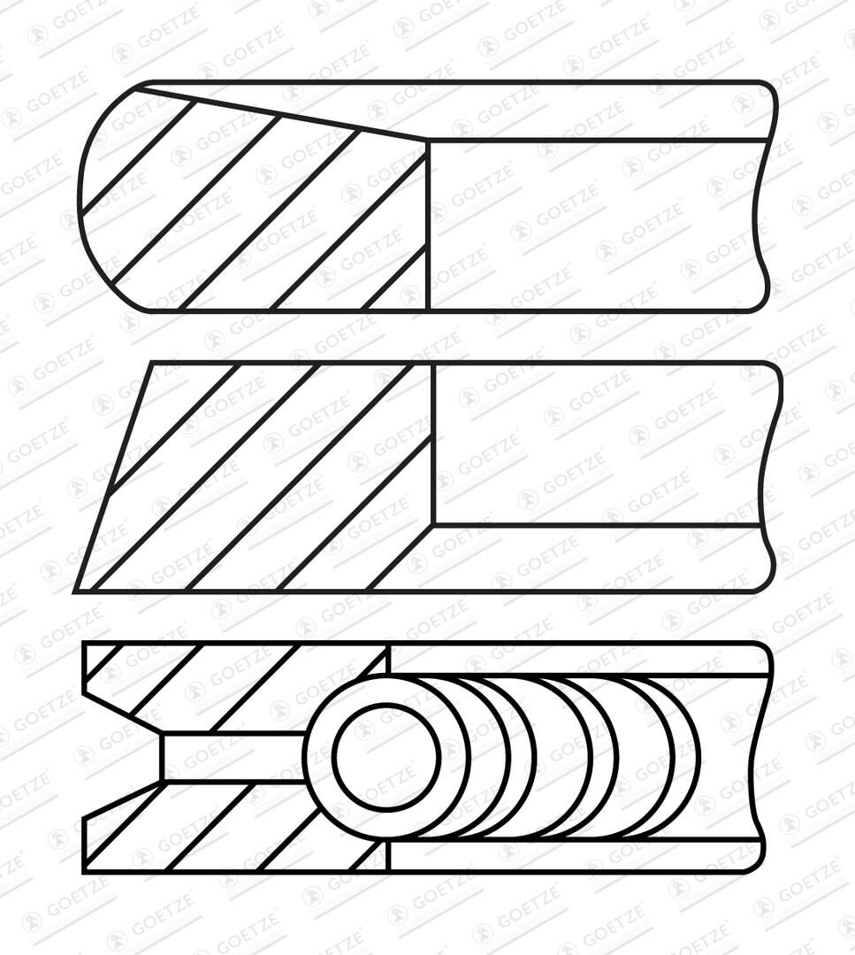 Goetze Engine Kolbenringsatz 0813750730
