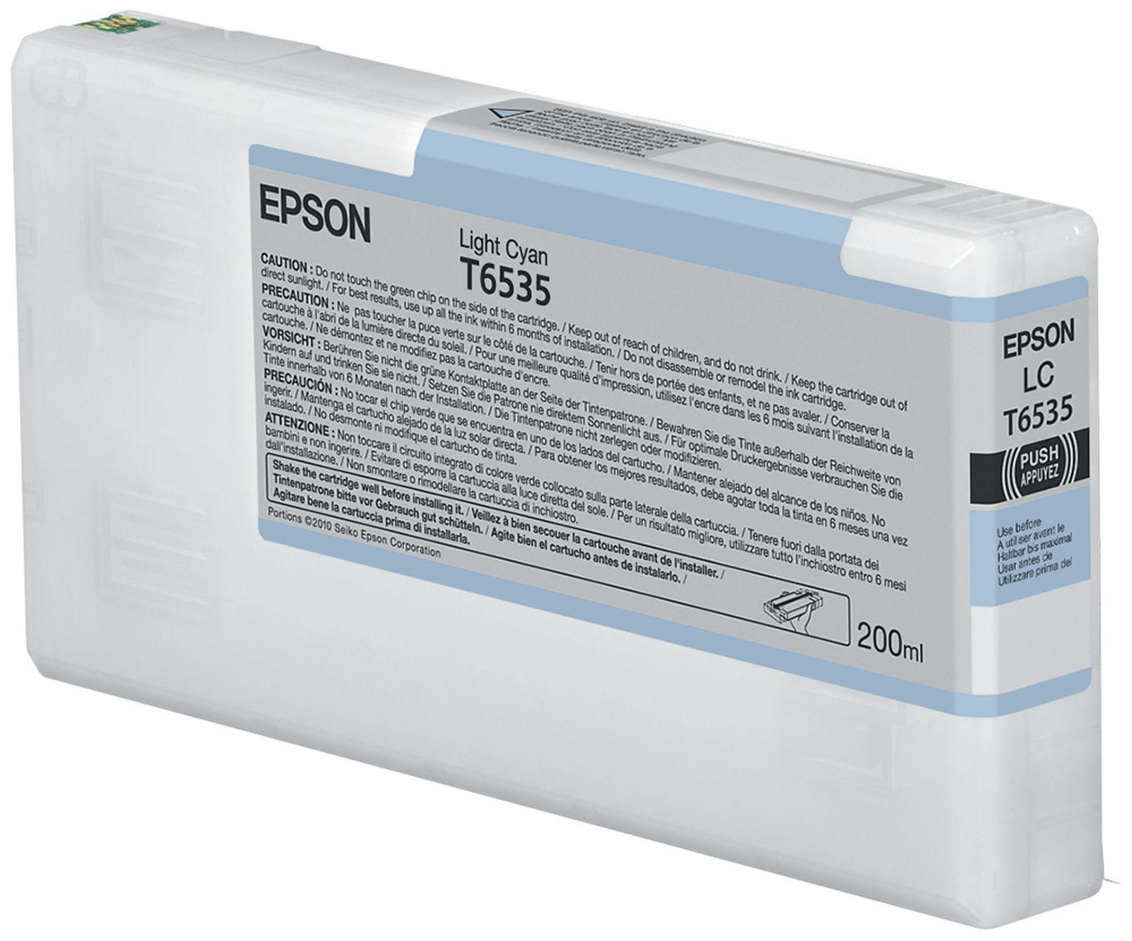 Epson inktpatroon licht cyaan T653 200 ml