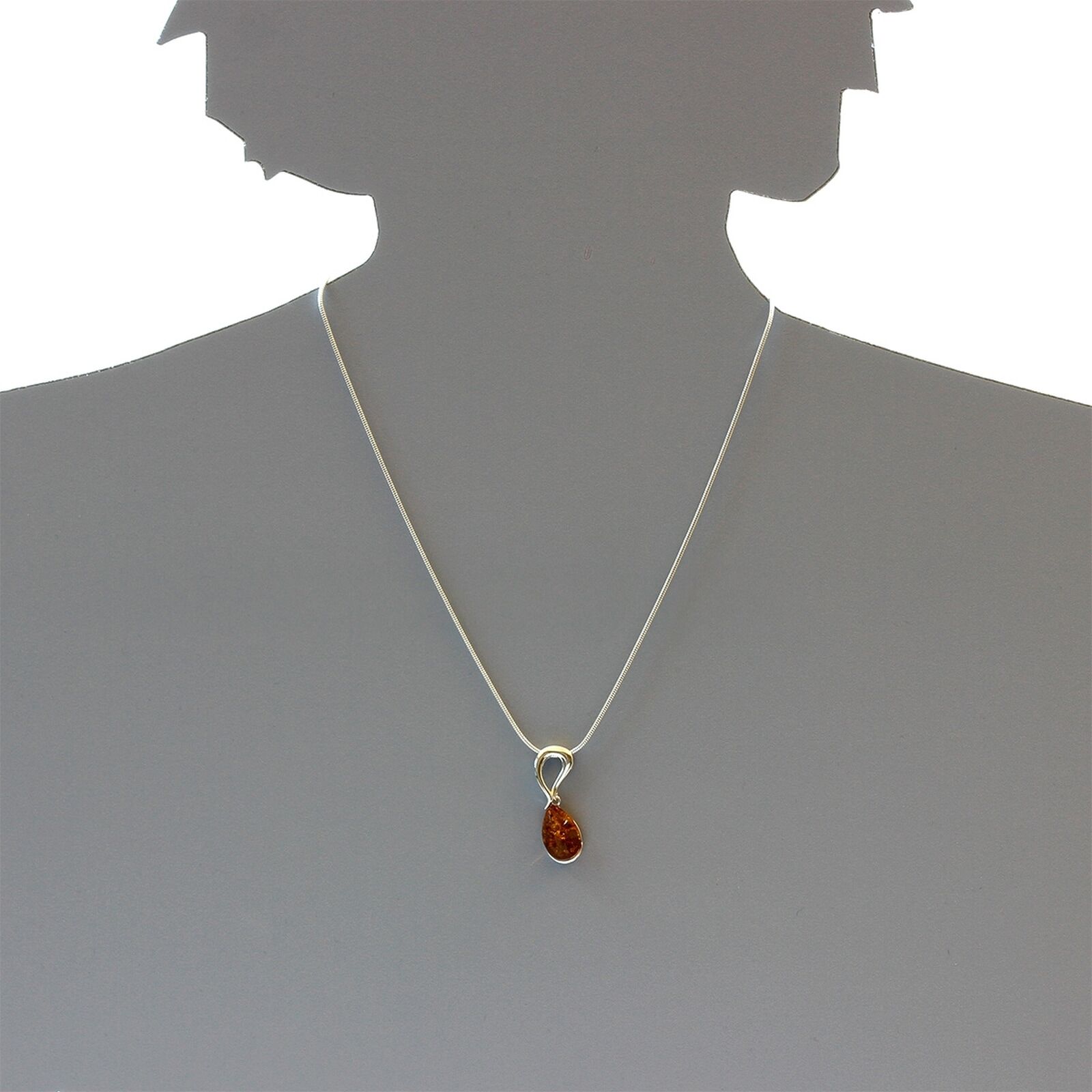 Kette mit Anhänger OSTSEE-SCHMUCK "Ostsee-Schmuck Kette mit Anhänger Milly Kette mit Anhänger Milly" Gr. 42, silber (weiß, neutral), Halsketten, Damen, 42cm, Silber 925 (Sterlingsilber), L: 42, Kette mit Anhänger