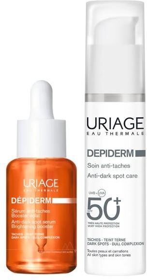 Uriage Dépiderm Trattamento Giorno Anti-macchie SPF 50+ Viso 30 ml + Siero Booster 30 ml