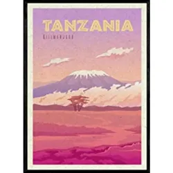 POSTER Vintage City Colors – Tanzania A4 Rahmenlos
