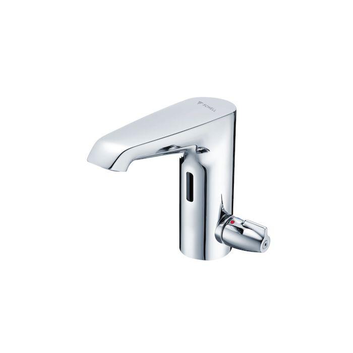 Schell XERIS E2-T Infrarot-Waschtisch-Armatur 002460699 Hochdruck Mischwasser, Batteriefach 6 V, IP 65, verchromt