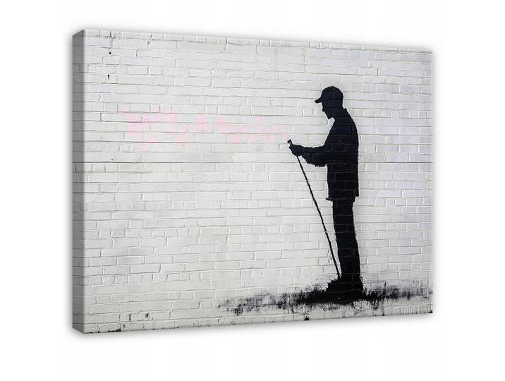 BILDER Abstrakt Banksy Grau Modern Wohnzimmer 100x70