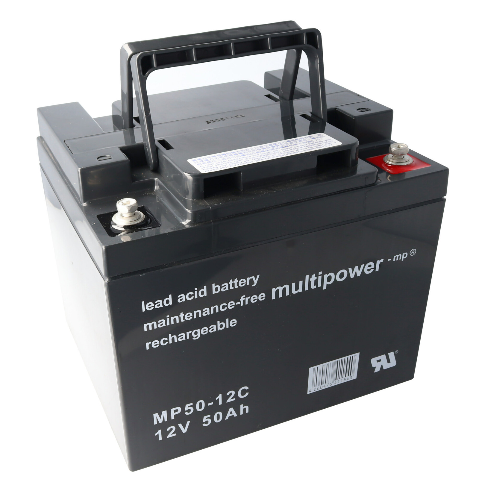 Multipower MP50-12C accu met lange levensduur en geringe zelfontlading