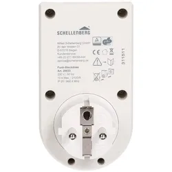 Schellenberg, Steckdose, 20033 Smart Home Funk-Steckdose,Zwischensteckdose, für den Innenbereich, Weiss