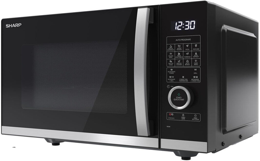 Sharp 20L 800w Solo Microwave Black Black 28.8cm H X 49cm W X 50.9cm D