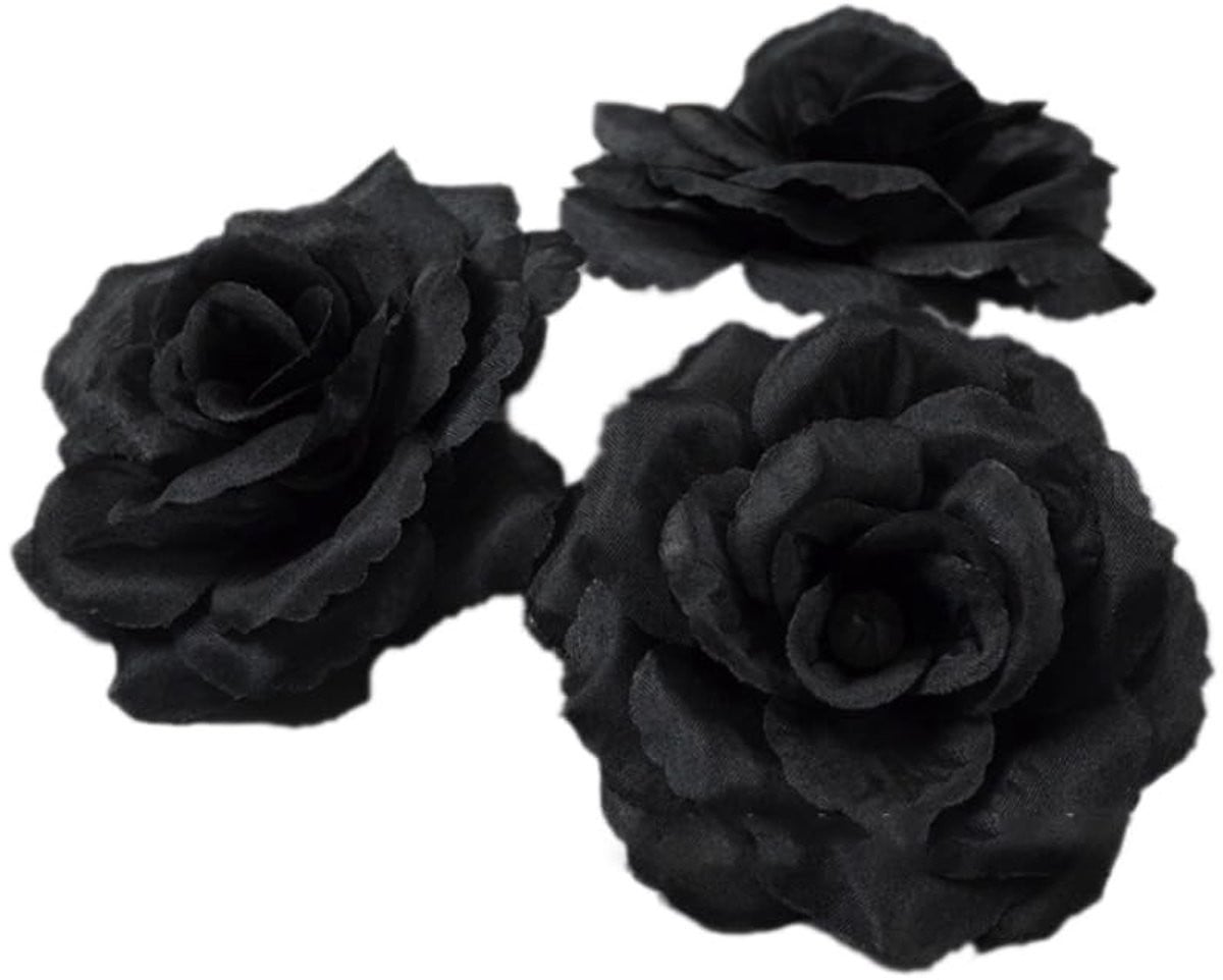 Dailygoods Set van 10 zijden kunstbloemkoppen voor decoratie, Diameter: 8 cm