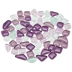 Softglas-Mosaik, lila-mix, polygonal, 10 - 20 mm, 200 g