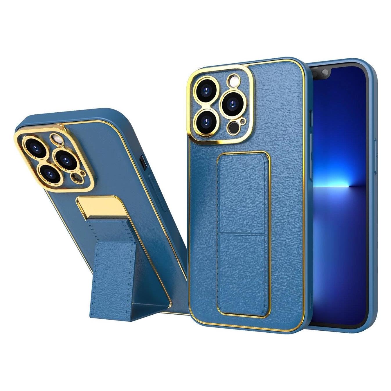 Hurtel Neue Kickstand Case Hülle für iPhone 13 Pro mit Ständer blau (Apple iPhone 13 Pro) (1404978613)