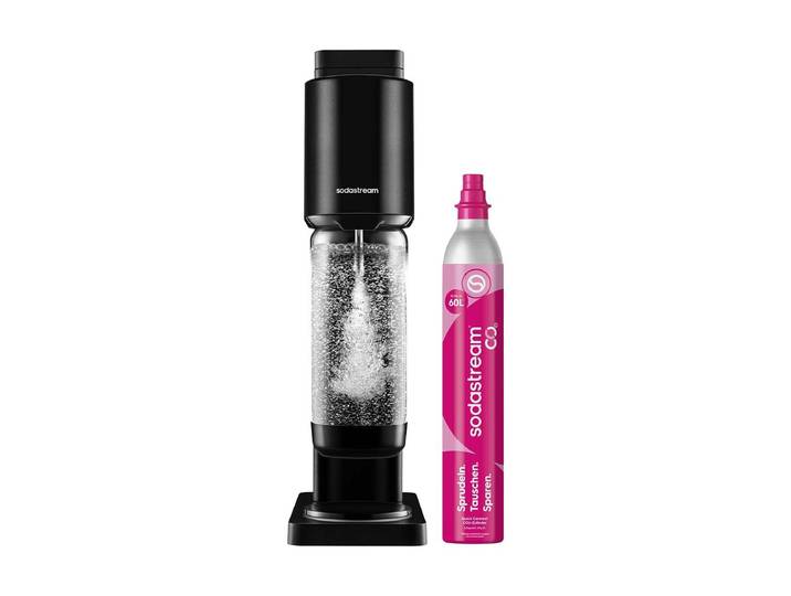 SodaStream FRESH Wassersprudler schwarz inkl. 60L Zylinder + 1L Flasche