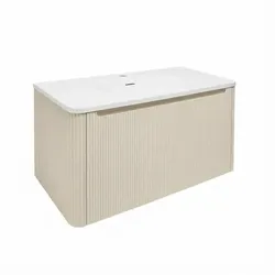 Naturel Austen Waschtisch mit Unterschrank 79x47,5x45 cm hellbraun matt AUSTEN80CB