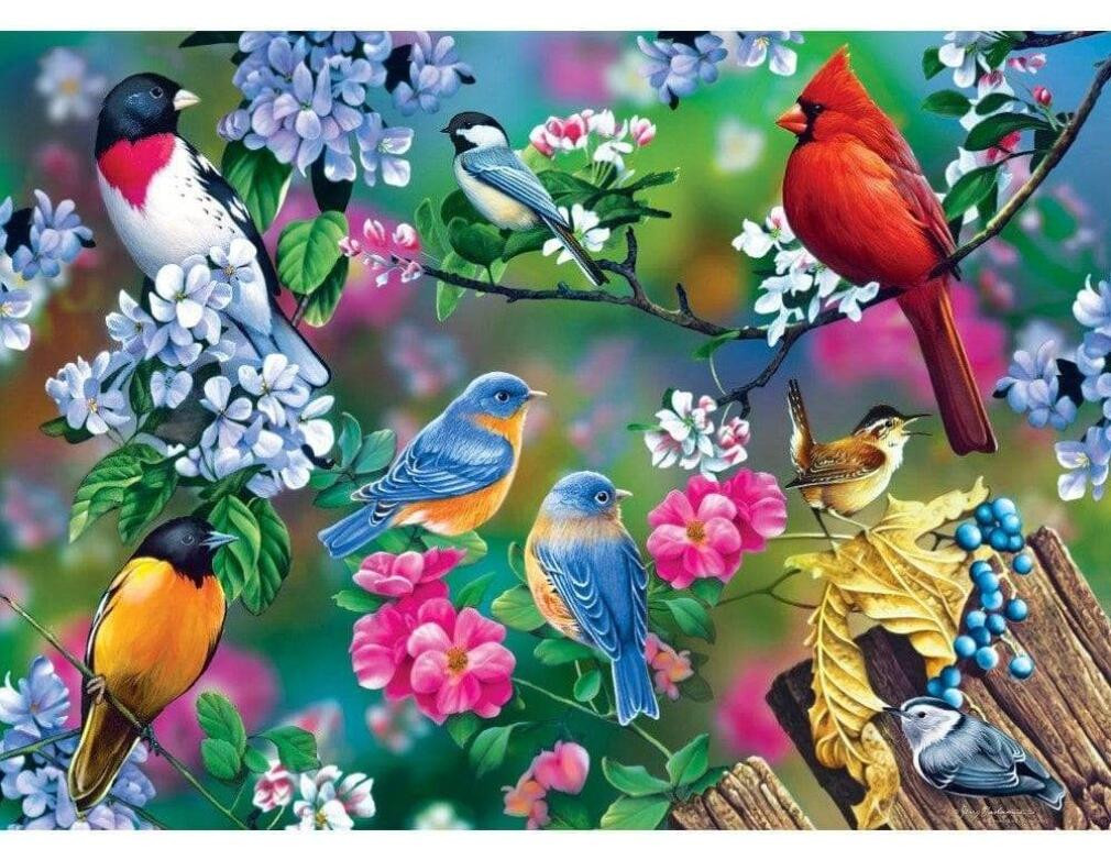 Masterpieces Legpuzzel Audubon Zangvogels Collage, 1000 stukjes