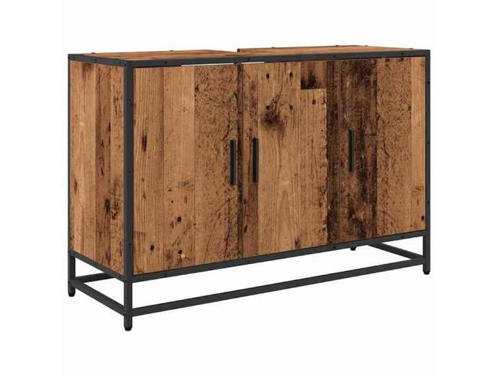 “Winter Sale TOP Meuble de lavabo de salle de bain Marron - Meuble de Lavabo de Salle de Bain Bois ancien 90x33x60cm PRO33413