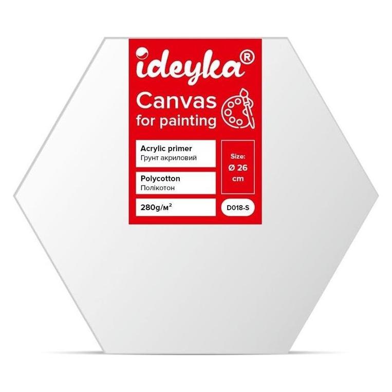 Ideyka Leinwandgemälde auf einem sechseckigen Rahmen (26 x 19 cm) (54611194)