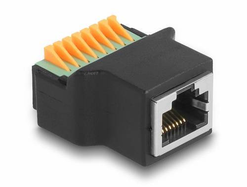 Delock RJ45 Netzwerk Adapter [1x RJ45-Buchse - 1x Buchse] Schwarz, Grün