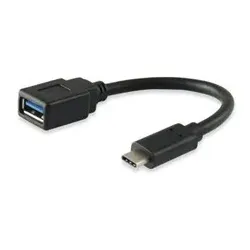 equip USB 3.0 C MALE TO A Adapter Digital / Daten Adapterkabel 0,15 m Schwarz