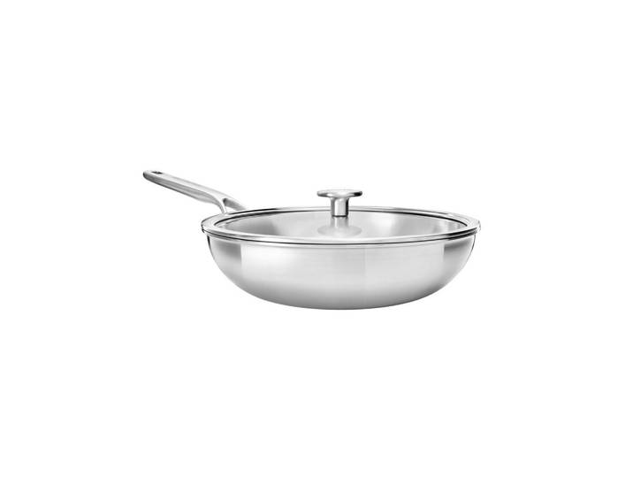 KitchenAid WOK 3-Ply Stainless Steel, Edelstahl, Metall, Glas, 3.57 L, rund, rostfrei, Kochen, Pfannen, Woks