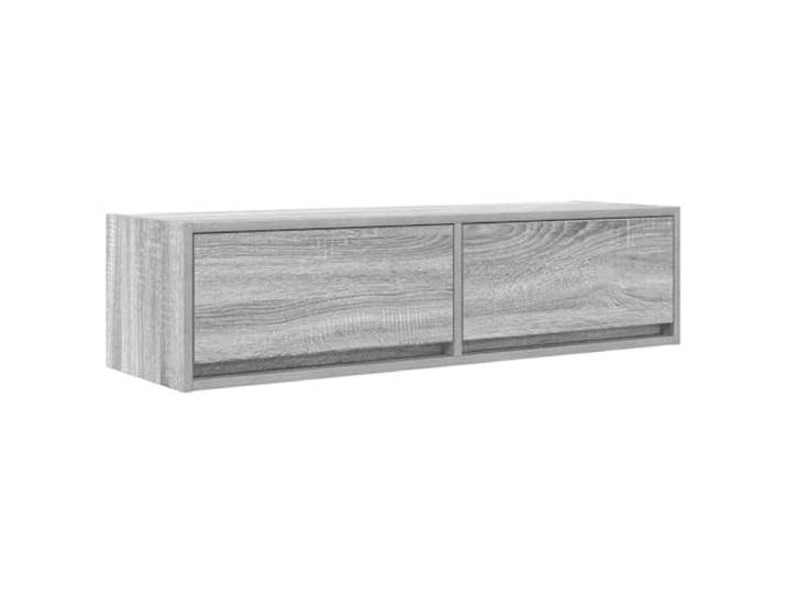 KGFHERENB TV Schrank Wandmontiert 100 x 31 x 25,5 cm Grau Sonoma Schwebendes Lowboard für Schlafzimmer und Gästezimmer, 2 Schubladen für sauberen Stauraum ohne Stellfläche.