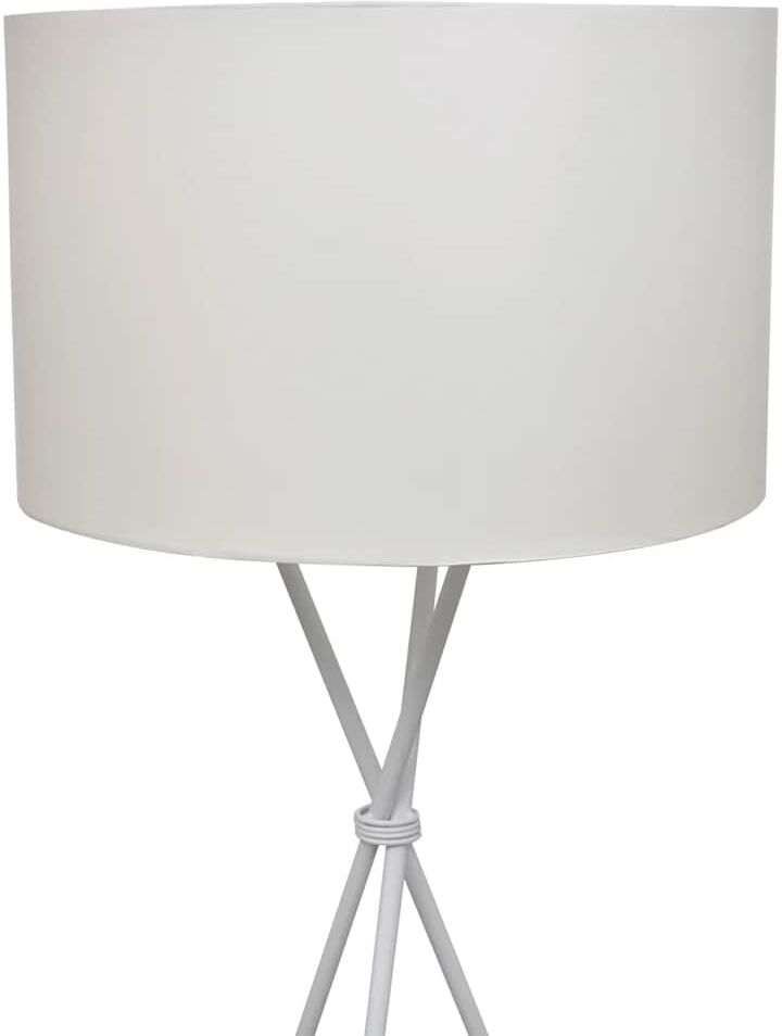 vidaXL Lampadaire avec support Blanc 139 cm