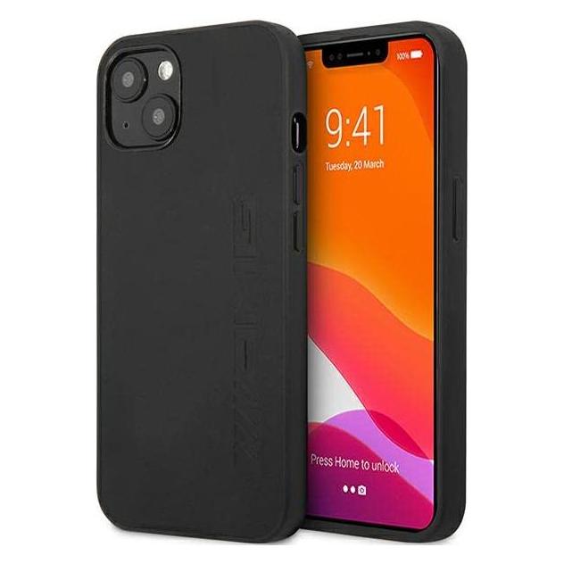 Mercedes AMG AMHCP14SDOLBK iPhone 14 6,1" czarny/black hardcase Leather Hot Stamped (Apple iPhone 14) (AMG00040-0)