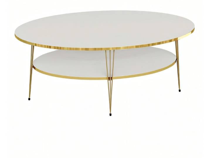 Xlmoebel Couchtisch Weißer Holz-Couchtisch von XLMOEBEL im modernen Design (Packung, Weißer Couchtisch), Made in Europa