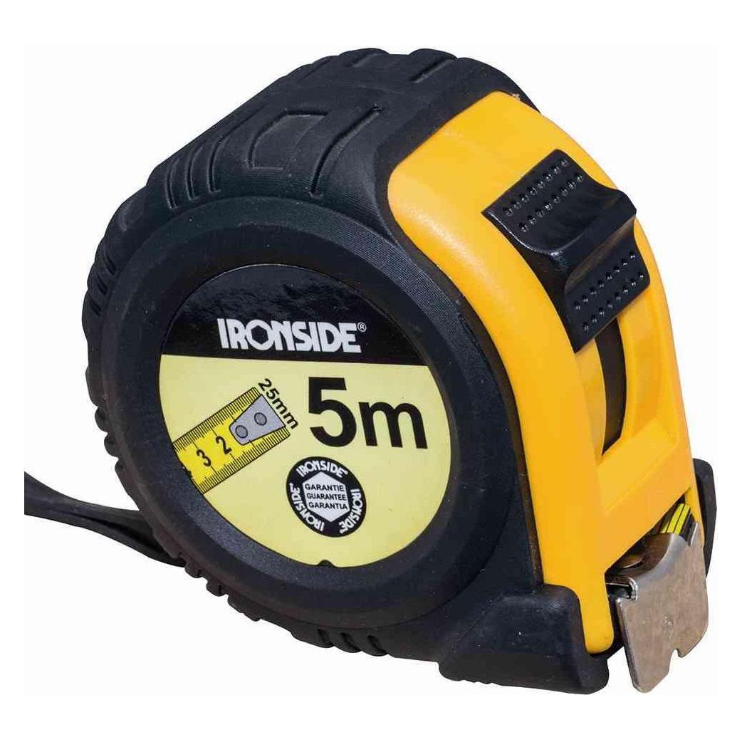 Ironside 150212 Rollbandmass mit Stop 5 m 25mm Band gummiert (5 m) (150212)