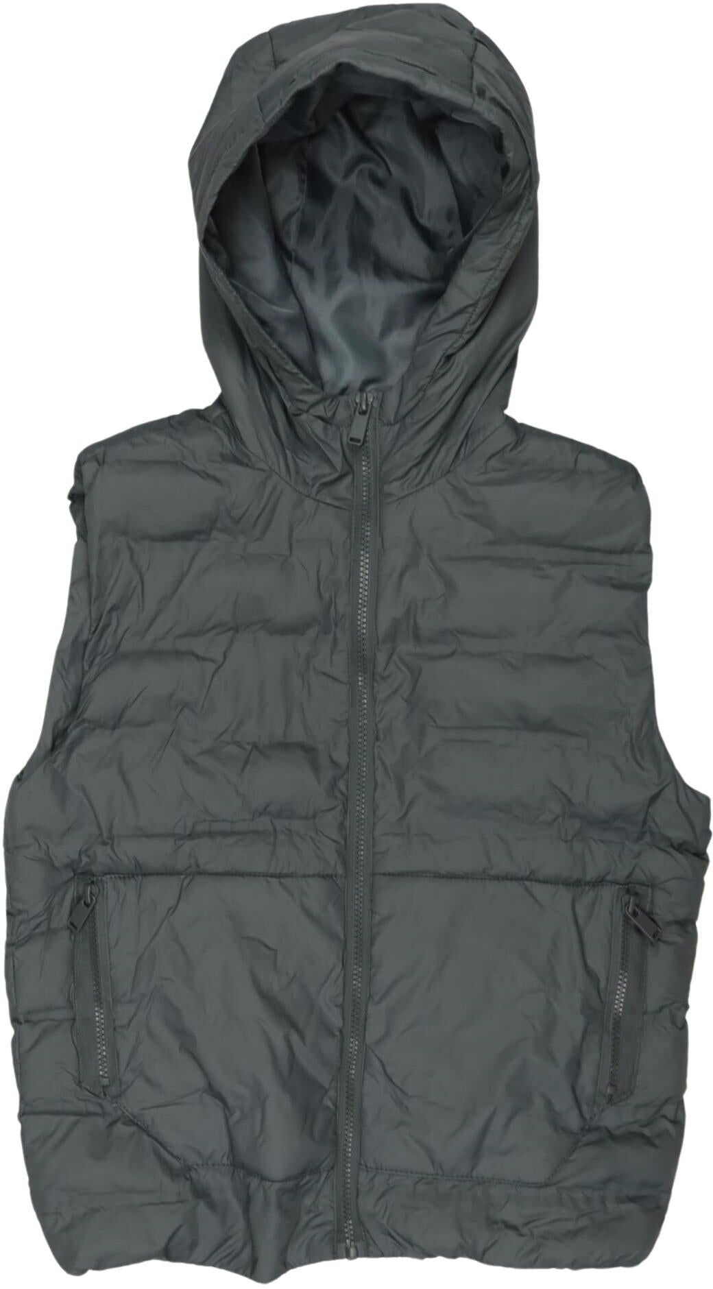 Zara Mädchen Jacke oder Mantel, Grau, Gr. EU 140, Synthetik - Second Hand