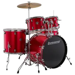 Ludwig Accent DRIVE 22" Red Complete Set Fusion Version - Schlagzeug