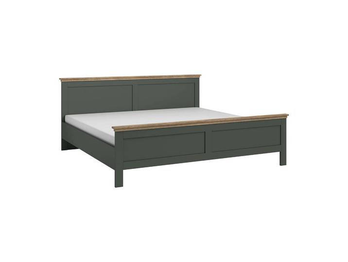 Petits-meubles Bett 180/200 Martin Grün und Holz, Holzwerkstoff, 180x200 cm, Schlafzimmer, Bett