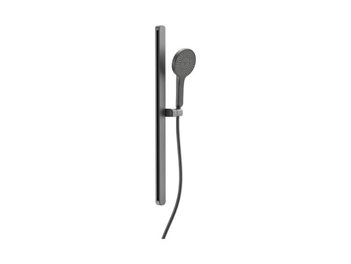 Karibik Stangenbrause-Set, oval Graphit matt