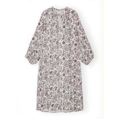 Jerseykleid MOSHI MOSHI MIND "moshi moshi mind Dress Alora", Damen, Gr. S/M, weiß, blau, marron, Obermaterial: 100% Baumwolle, Kleider Jerseykleid