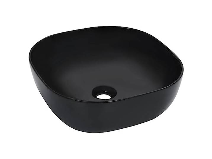 vidaXL Lavabo 42\,5x42\,5x14\,5 cm Céramique Noir