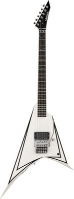 ESP Edwards E-SCYTHE Weiß mit schwarzen Pinstripes
