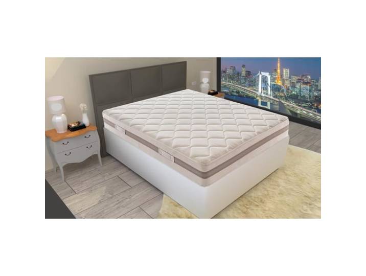 Matelas 90x200 à ressorts ensachés indépendants et mémoire de forme multi-zones rafraîchissant