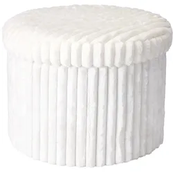 Hocker HAYDEE (DT 43x32,50 cm) - weiß - DT 43x32,50 cm