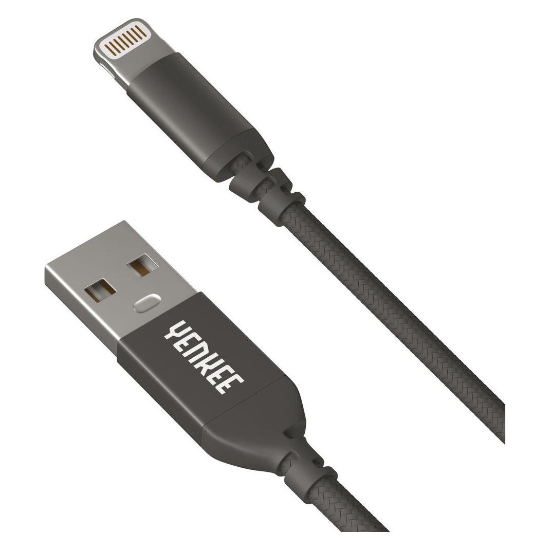 Yenkee USB-A - lightning USB cable, 2 m black (30016081) (2 m, USB 2.0) (8590669241767)