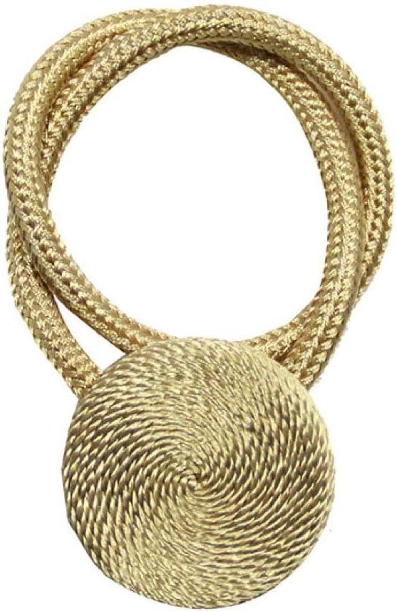 Gordijn Tieback Donker Goud - Magnetische Gordijnsluiting - 52 cm