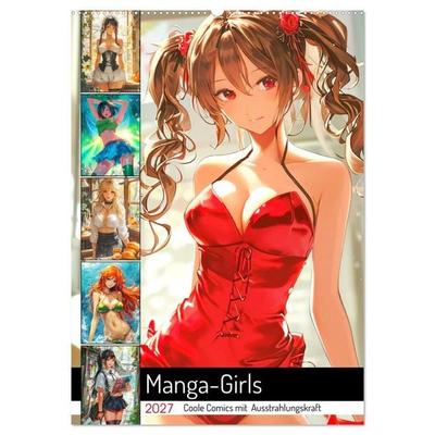 Manga-Girls. Coole Comics mit Ausstrahlungskraft (Wandkalender 2027 DIN A2 hoch), CALVENDO Monatskalender